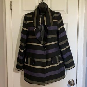 BCBGeneration Striped Long Blazer Sz S